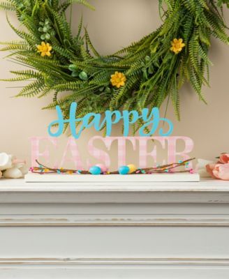 15.75" L Easter Wooden "Happy Easter" Table Decor