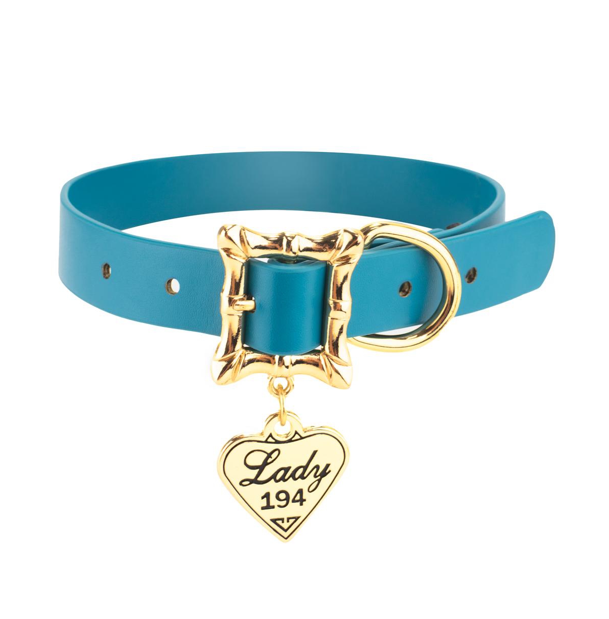 Disney Pet Collar, Faux Leather Dog Collar, Lady and the Tramp - Blue