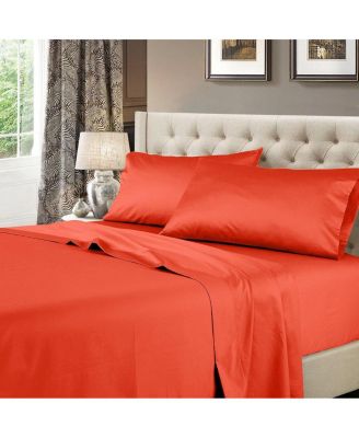 600 Thread Count Solid Cotton Sheets Set, Twin XL