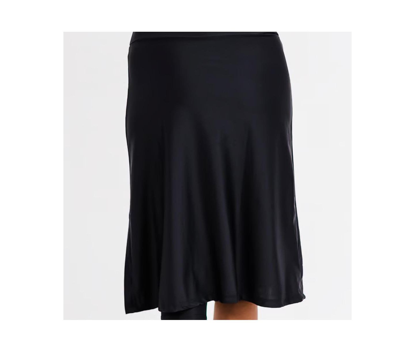 Женская юбка-шорты Calypsa Long Swim Skort, цвет: Чёрный — фото 3