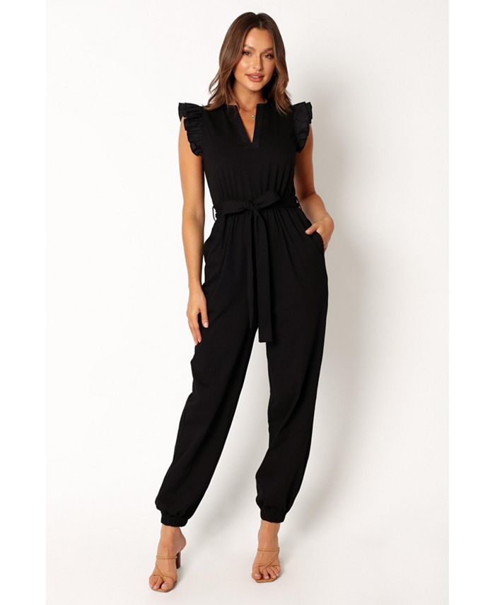 Macy's black discount women's jumpsuit