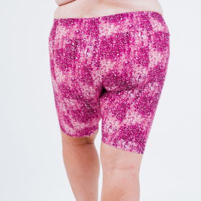 Plus Size Chlorine Resistant High Waisted Long Bike Swim Shorts