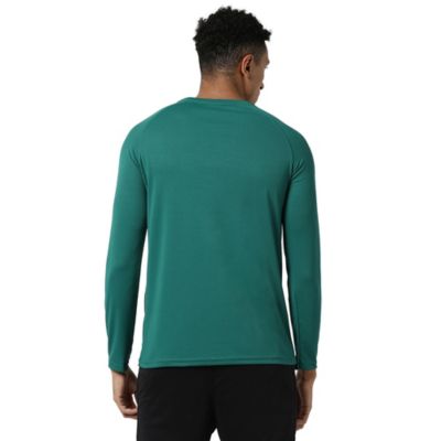 Men's Forest Green Geometric Activewear T-Shirt