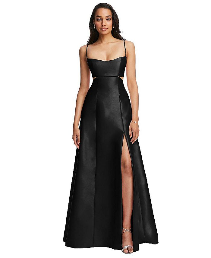 Alfred sung high low sateen clearance twill gown