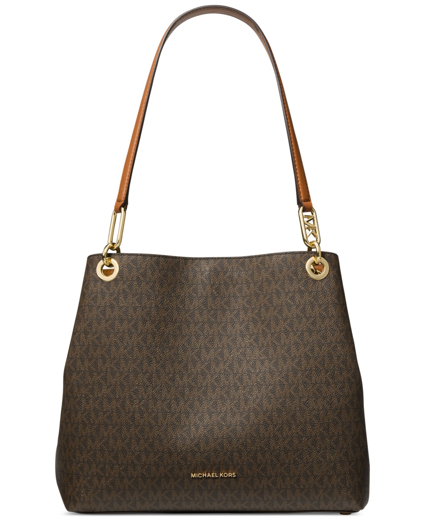 Сумка MICHAEL Michael Kors Kensington Large Logo Shoulder Tote, цвет: Коричневый — фото 1