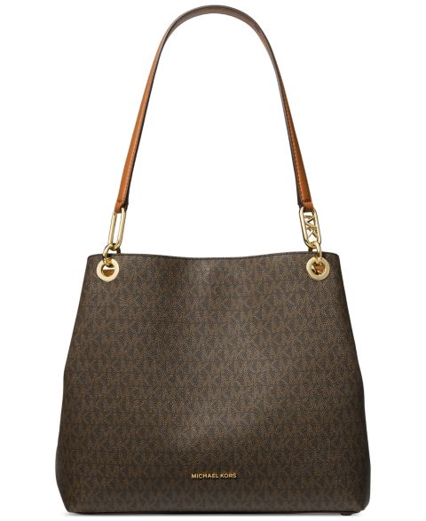 Сумка MICHAEL Michael Kors Kensington Large Logo Shoulder Tote, цвет: Коричневый