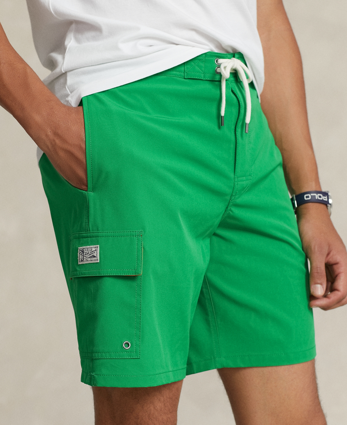 Shop Polo Ralph Lauren Men's Mesh-lined Swim Trunks In Preppy Green