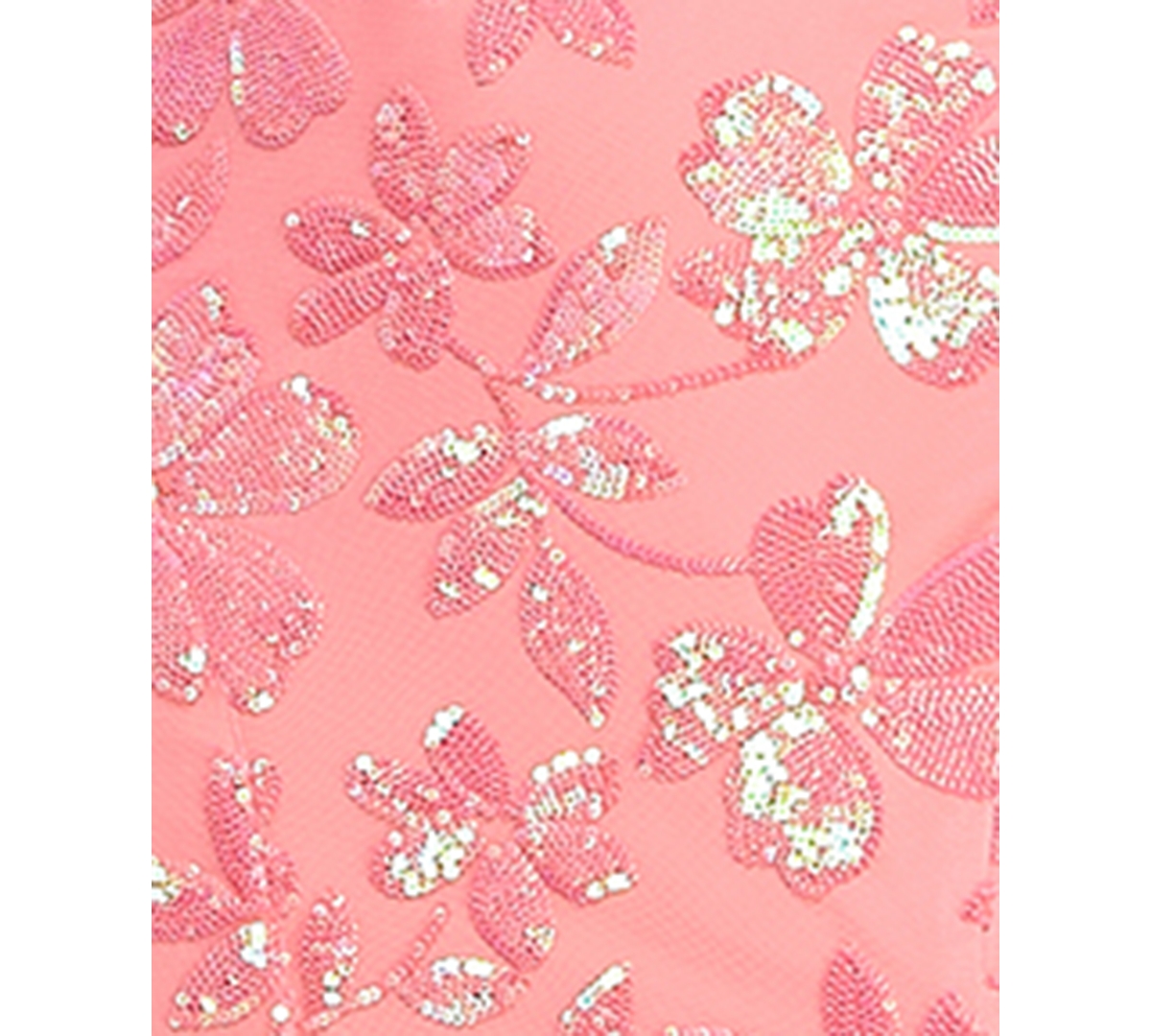 EMERALD SUNDAE JUNIORS' FLORAL-SEQUINED GOWN 