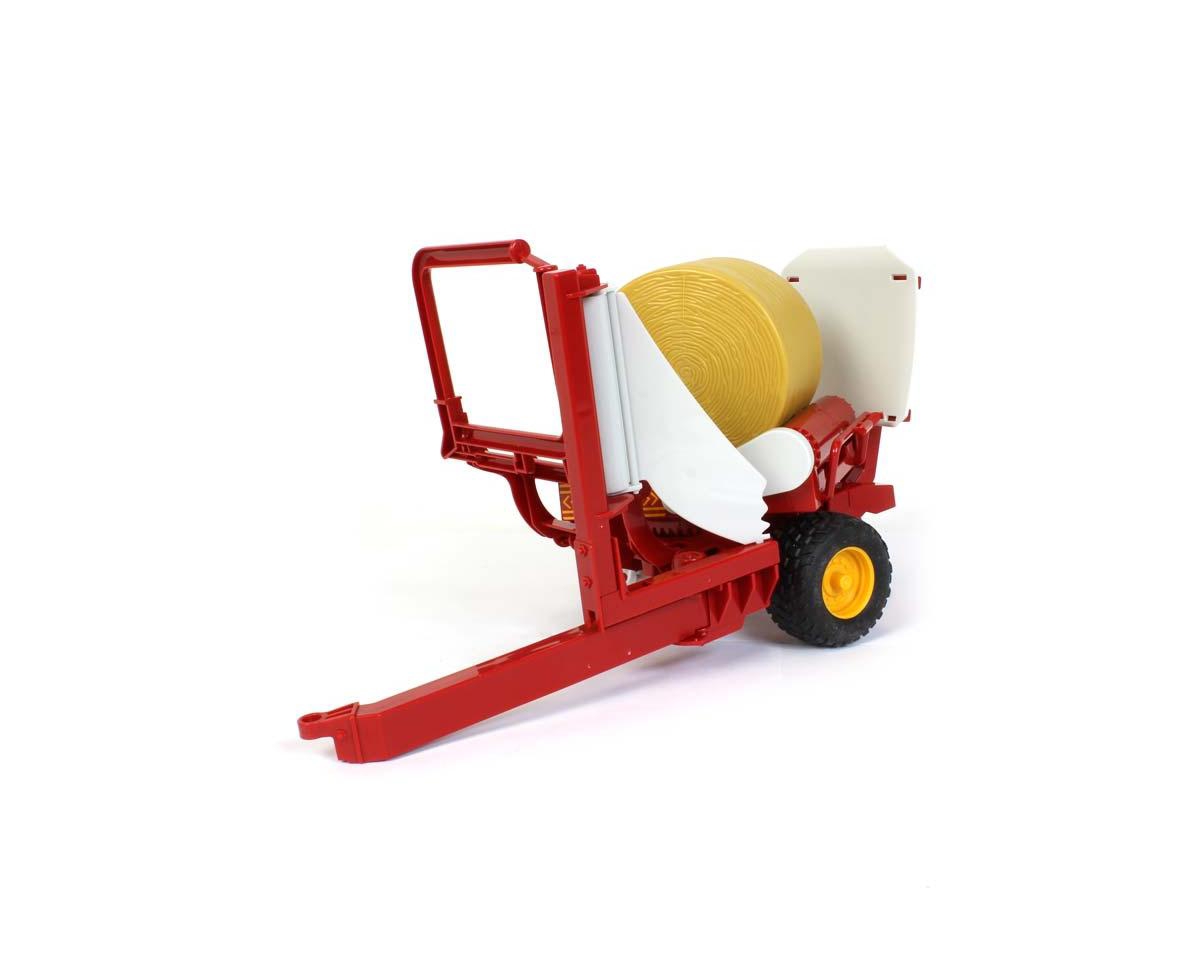 Bruder 1/16 Bale Wrapper with an Unwrapped Bale and a Wrapped Bale