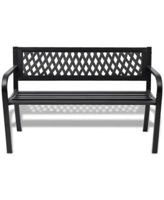 Patio Bench 46.5" Steel Black