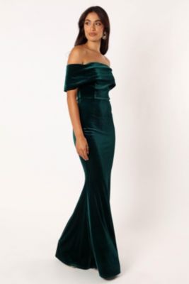 Women's Adair Off Shoulder Maxi Dress - Emerald Green