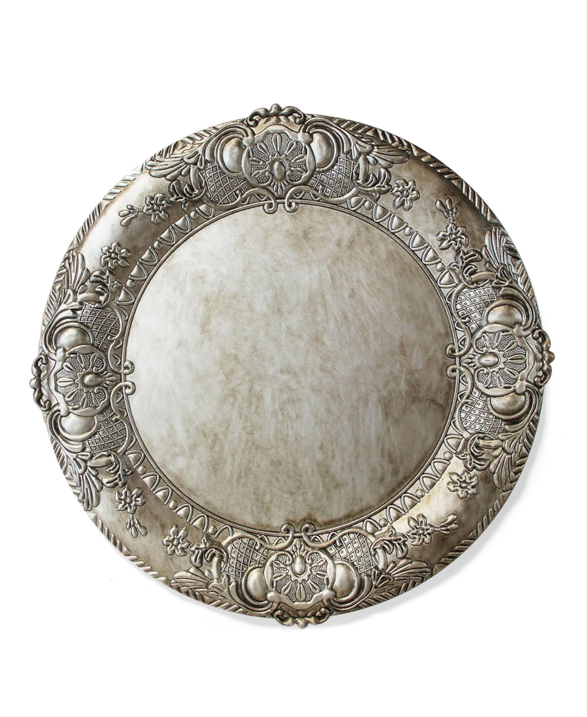 American Atelier Keaton Serveware Embossed Charger Plates Set of 4