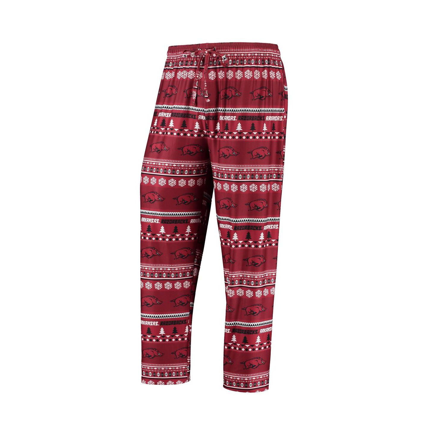 Мужской комплект для сна Concepts Sport Arkansas Razorbacks Ugly Sweater, Cardinal — фото 4