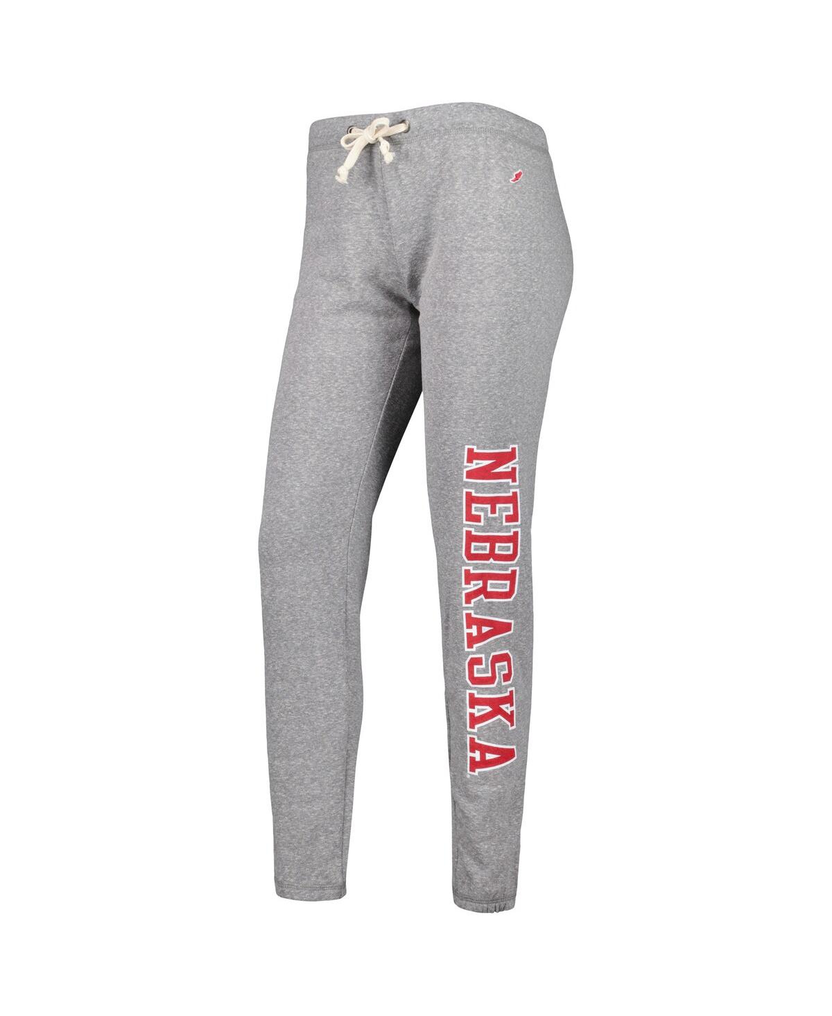 League Collegiate Wear Heather Gray Nebraska Huskers Victory Springs Tri-blend Jogger Pants In Heather Gray