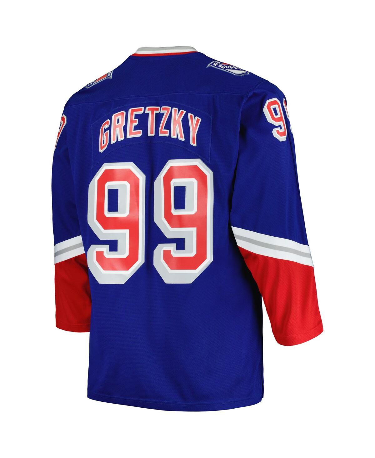 Men's Mitchell & Ness Wayne GretzkyNew York Rangers Big and TallLine Player Jersey - Blue