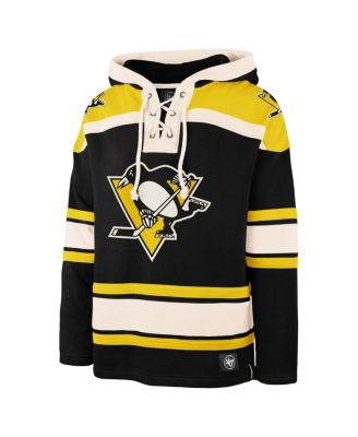 Men's Black Pittsburgh Penguins Big and Tall Superior Lacer Pullover Hoodie