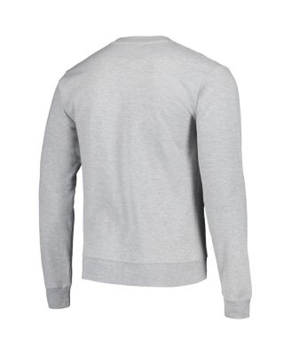 Men's Heather Gray Distressed Kansas Jayhawks Tall Arch Essential Pullover Sweatshirt