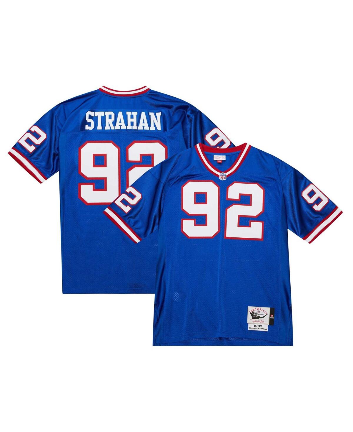 Men's Mitchell & Ness Michael Strahan Royal New York Giants 2004 Authentic Throwback Retired Player Jersey - Royal