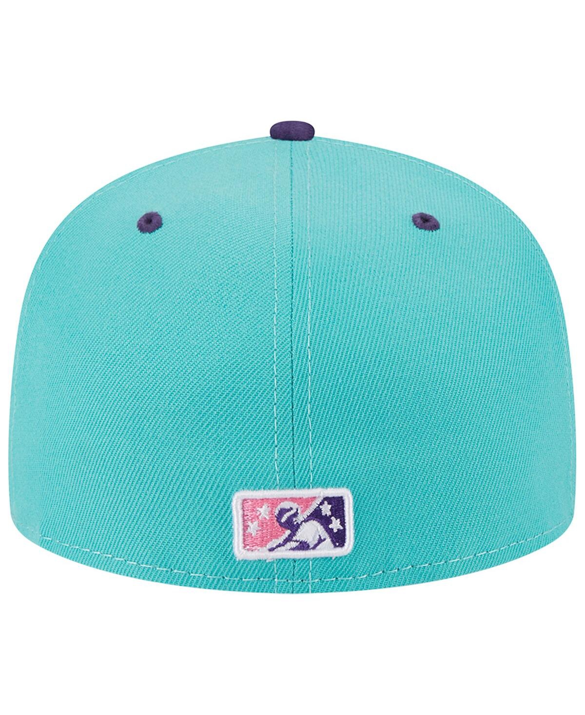 Men's New EraLouisville Bats Theme Nights Derby City Mint Juleps 59FIFTY Fitted Hat - Turquoise