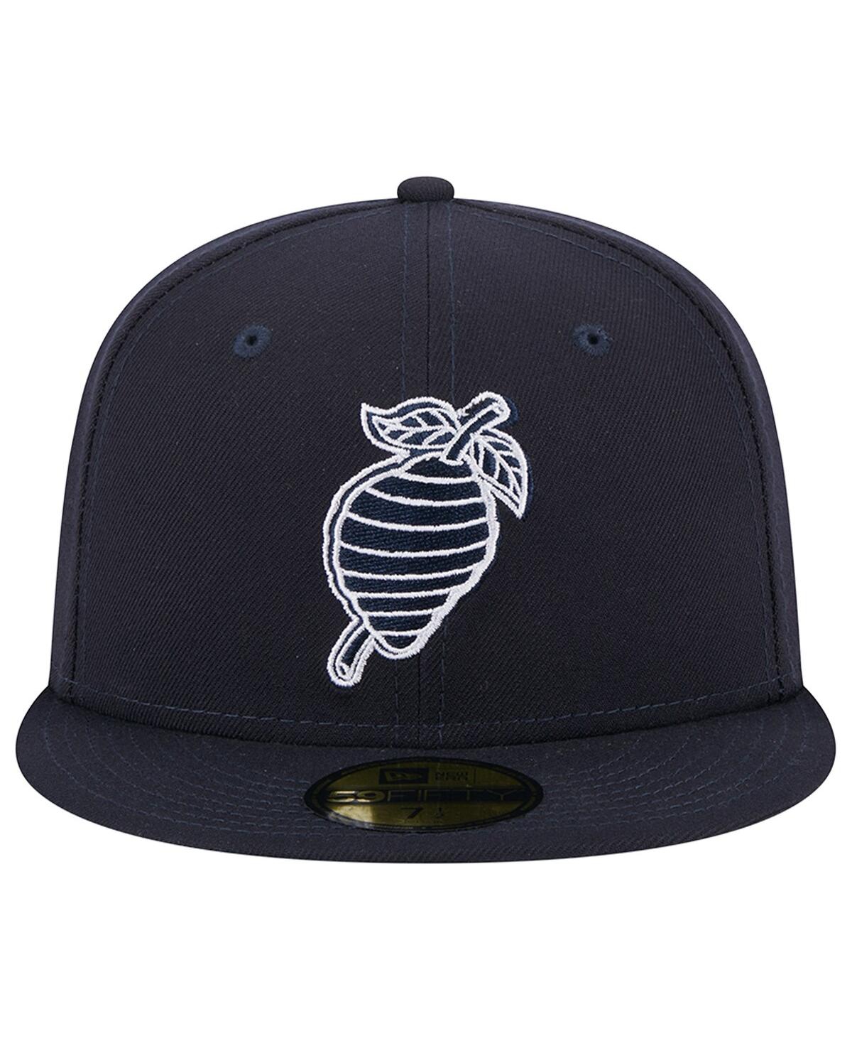 Men's New EraCharlotte Knights Theme Nights Black Hornets 59FIFTY Fitted Hat - Navy