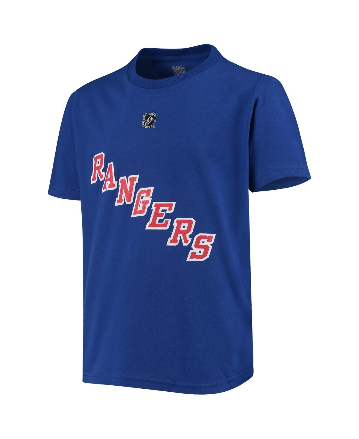 Big Boys Mika ZibanejadNew York Rangers Player Name and Number T-shirt - Blue