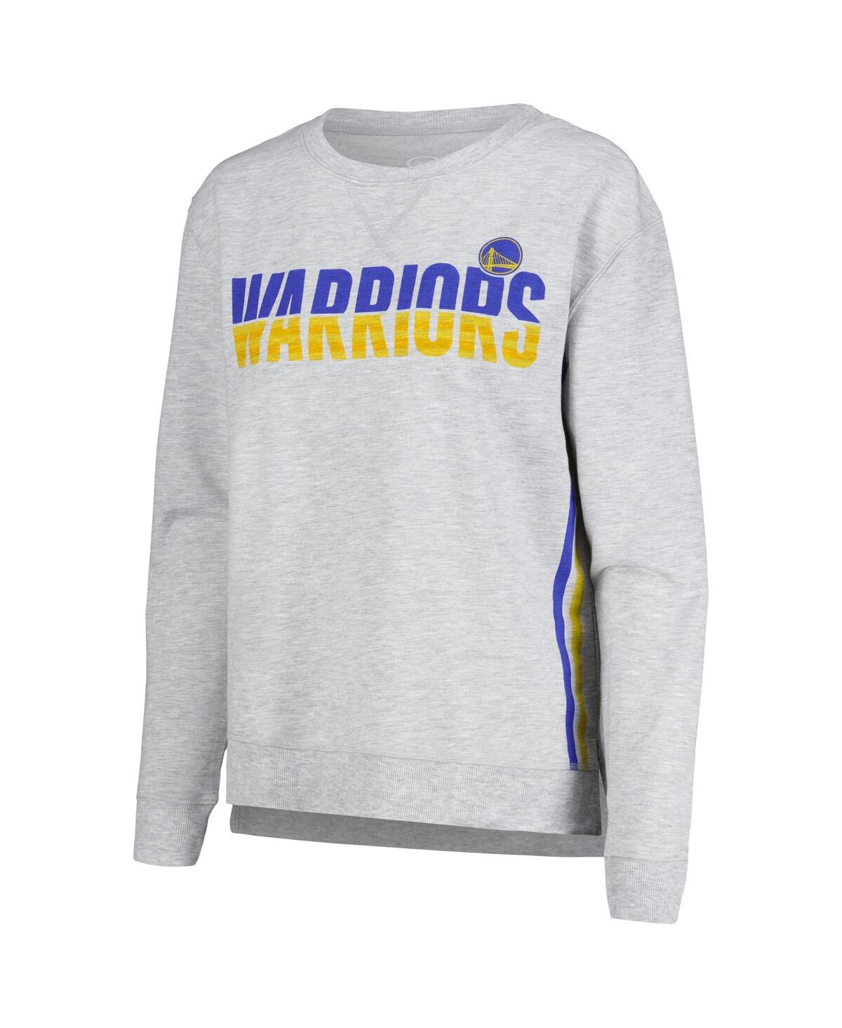 Women's Concepts SportGolden State Warriors Cedar Long Sleeve T-shirt and Shorts Sleep Set - Gray