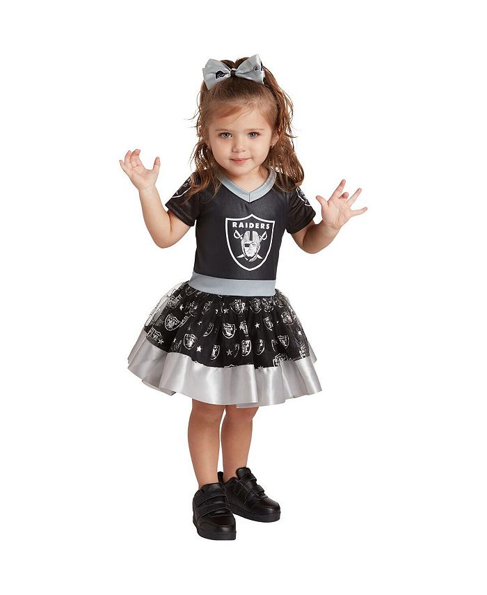 Jerry Leigh Girls Toddler Black Las Vegas Raiders Tutu Tailgate Game Day VNeck Costume Macy's