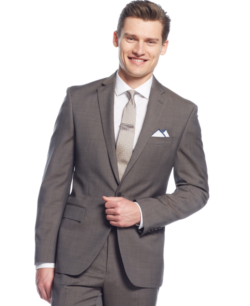 Ryan Seacrest Distinction Brown Tic Jacket   Suits & Suit Separates