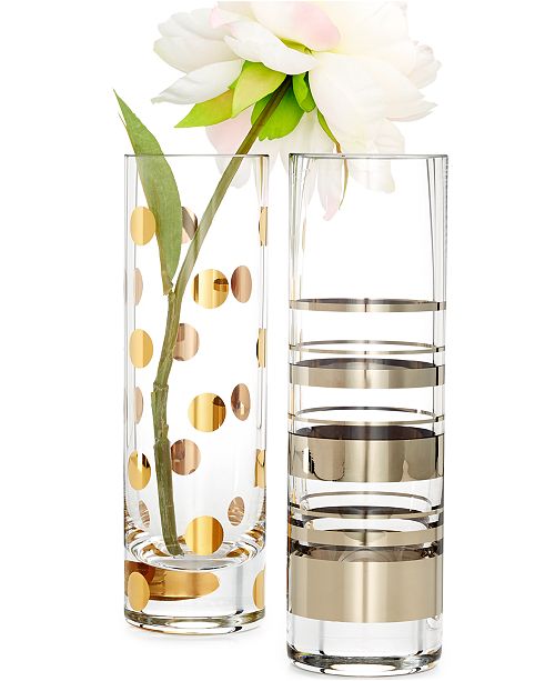 kate spade new york Hampton Street and Pearl Place Cylinder Bud Vases