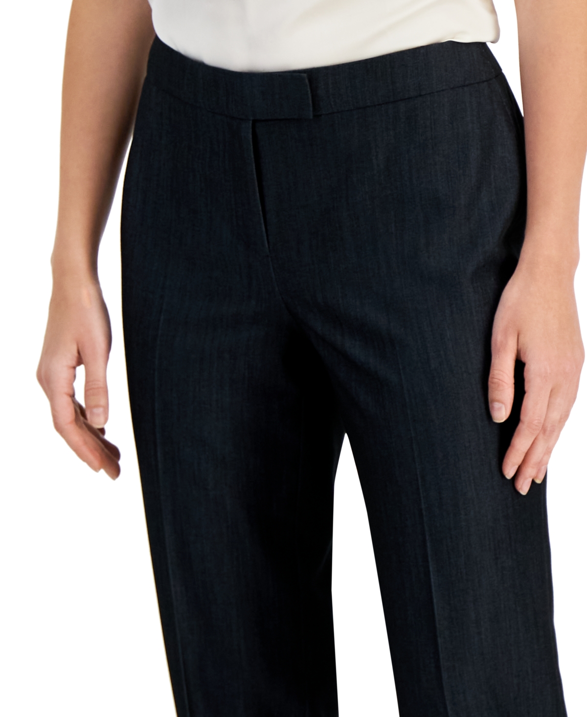 Shop Anne Klein Women's Dressy Denim Bowie Pants In Navy Combo