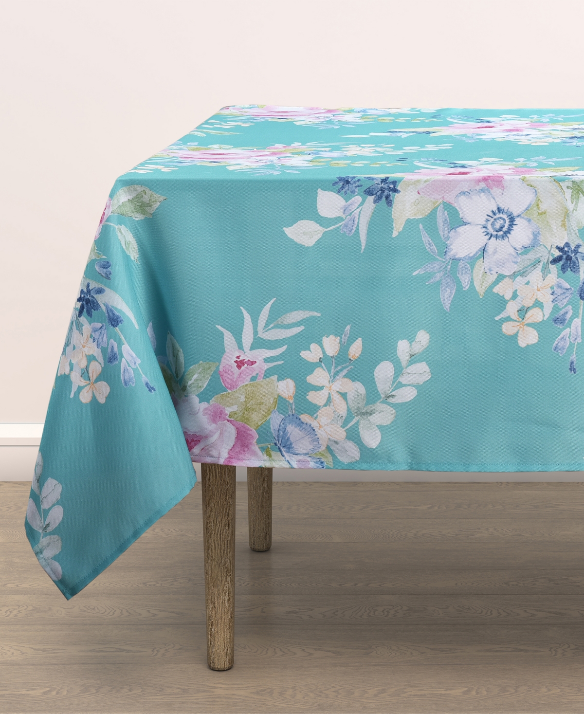 Shop J Queen New York Esme Tablecloth 52 X 70 In Turquoise