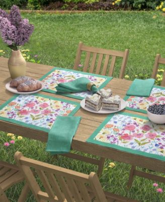 Shop J Queen New York Jules Table Linens Collection In Green