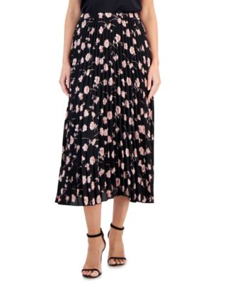 Anne Klein Women s Floral Print Pleated Midi Skirt Created for Macy s Macy s