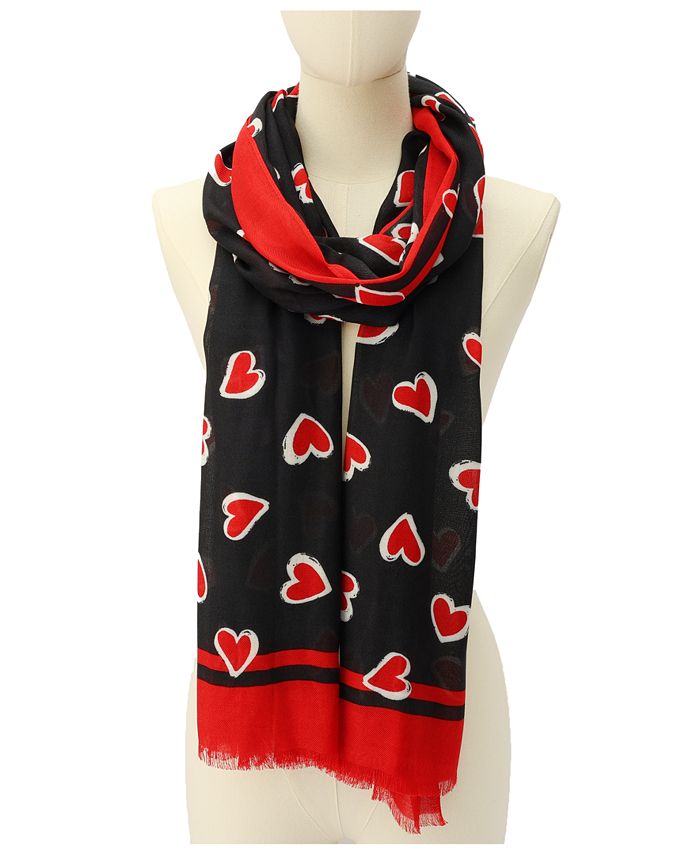 Brushstroke Hearts Cooling UPF50+ Mock Neck Top
