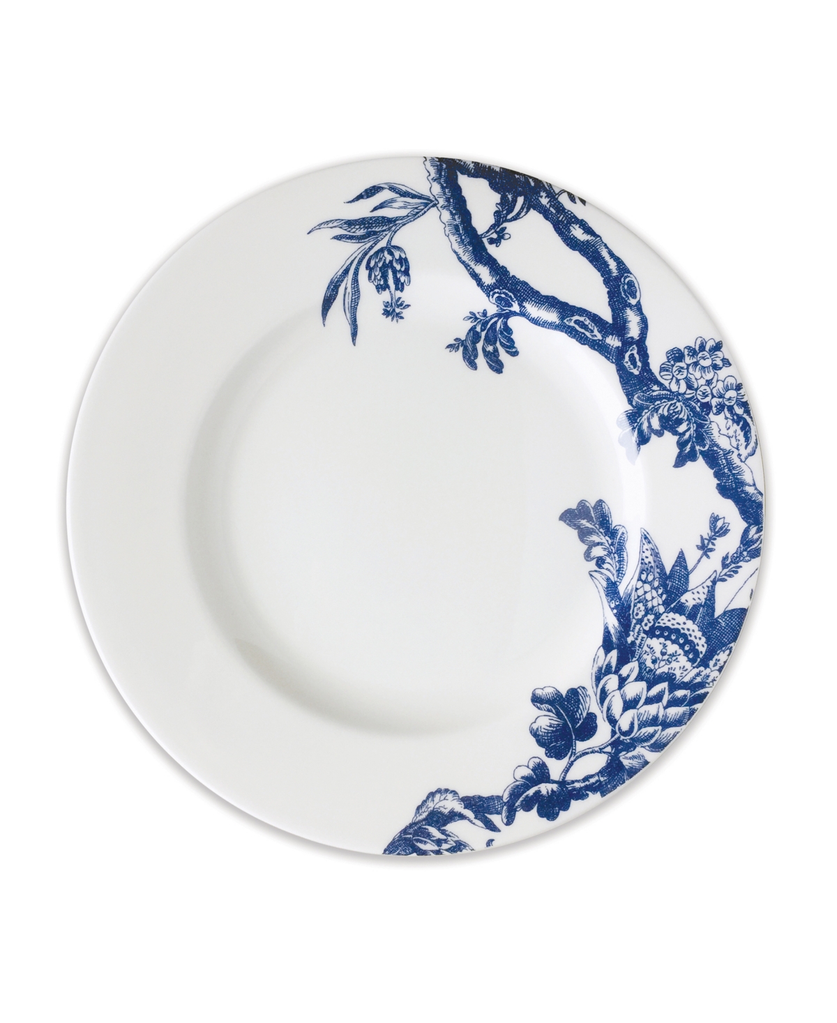 Arcadia Rimmed Salad Plate, Set of 4 - Blue on White