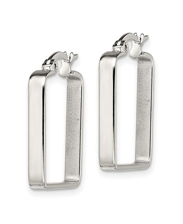Chisel Stainless Steel Polished Square Hoop Earrings Macy's