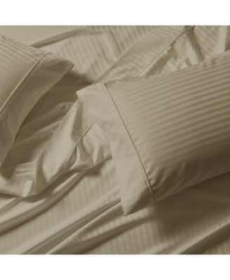 Low Profile (7-10 inches) 608 Damask Stripe Sheet Set USA, Queen