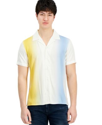 I.N.C. International Concepts - Men's Merrit Short Sleeve Button-Front Printed Camp Shirt
