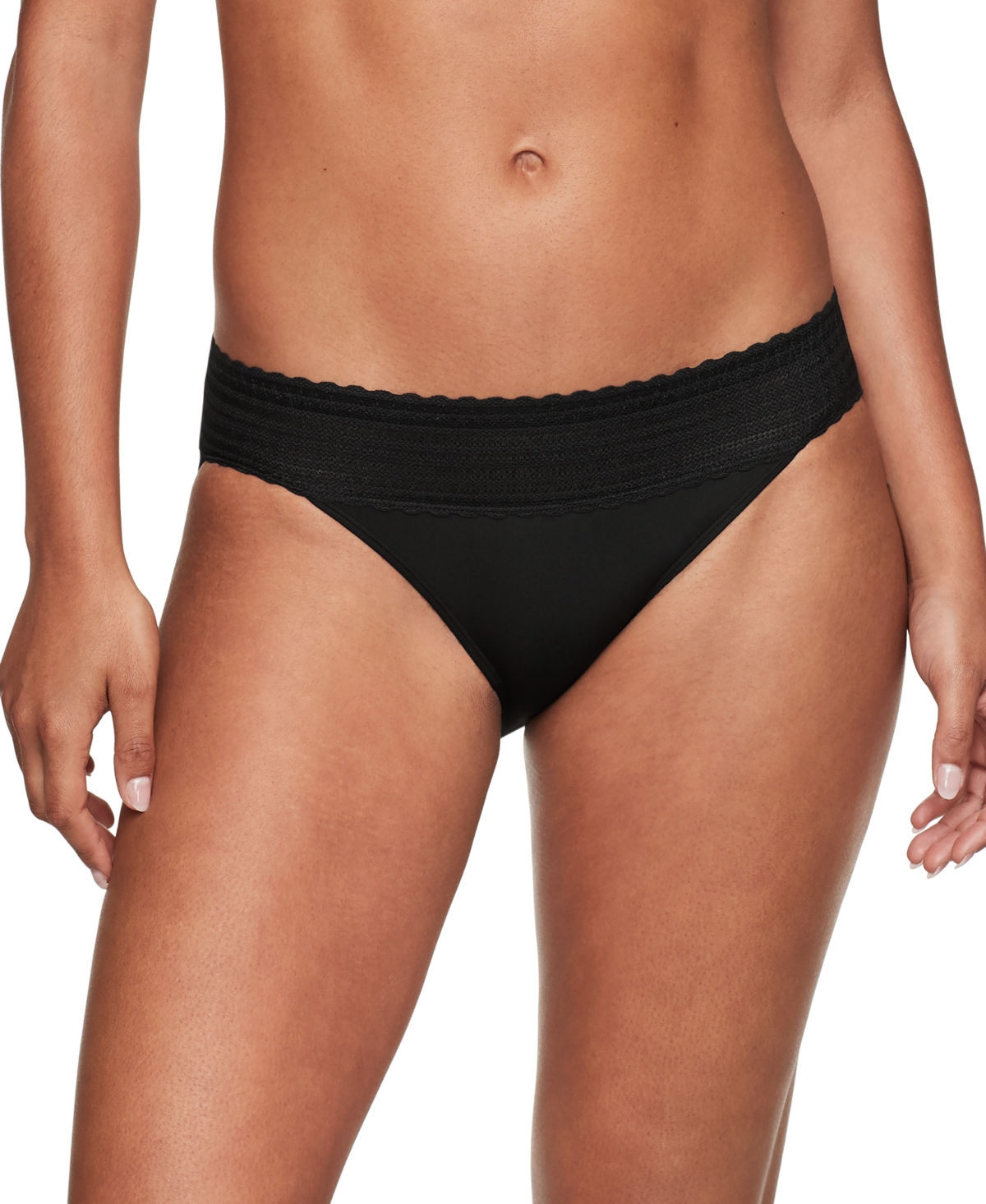 Shop Warner's Women's No Pinching, No Problems Lace Bikini Underwear 5509 In Black