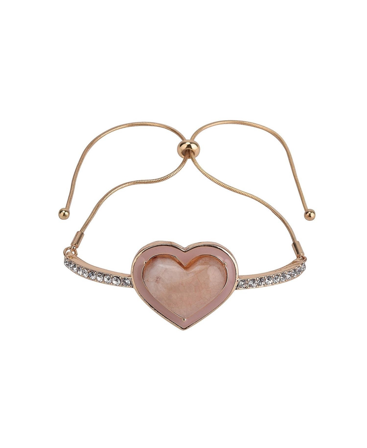 Heart Slider Bracelet - Gold
