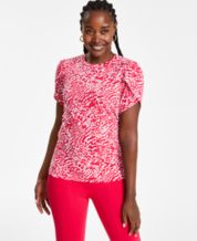 Michael Kors Crew Neck Women s Petite Tops Macy s