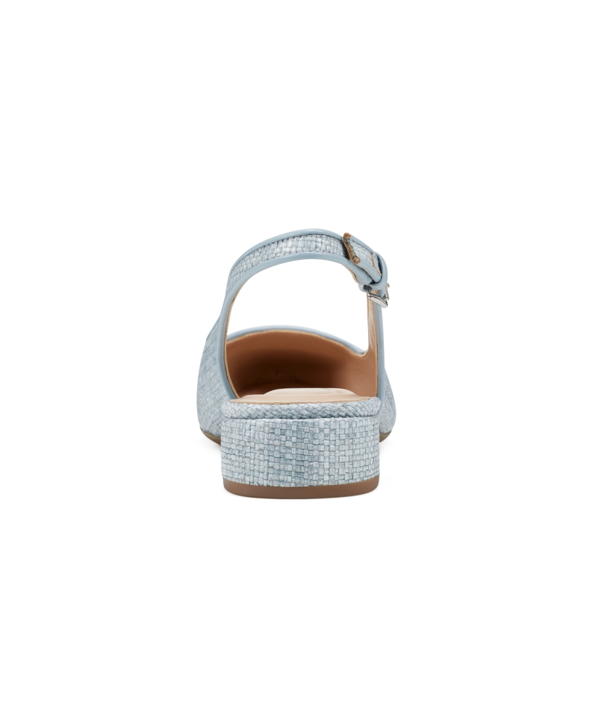 Easy Spirit Women's Eflex Cassius Slingback Block Heel Dress Pumps - Light Blue Woven- Manmade