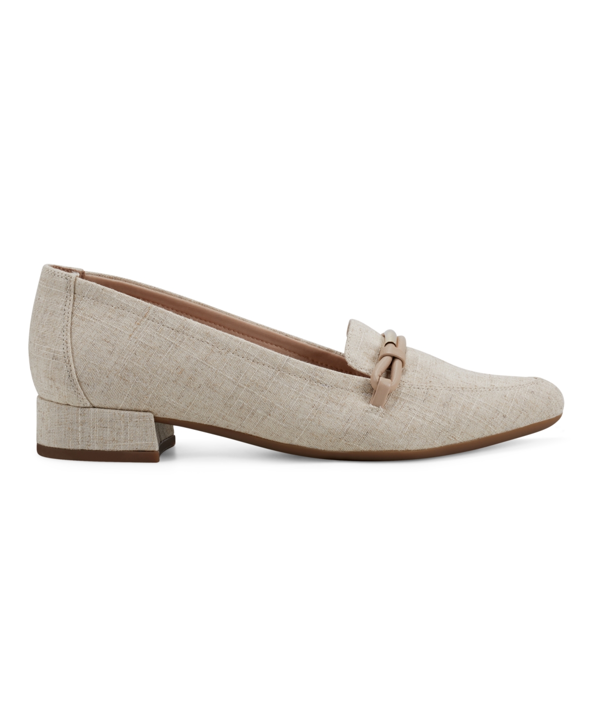 Easy Spirit Women's Eflex Carlina Slip-On Pointy Toe Dress Pumps - Light Natural Linen- Textile
