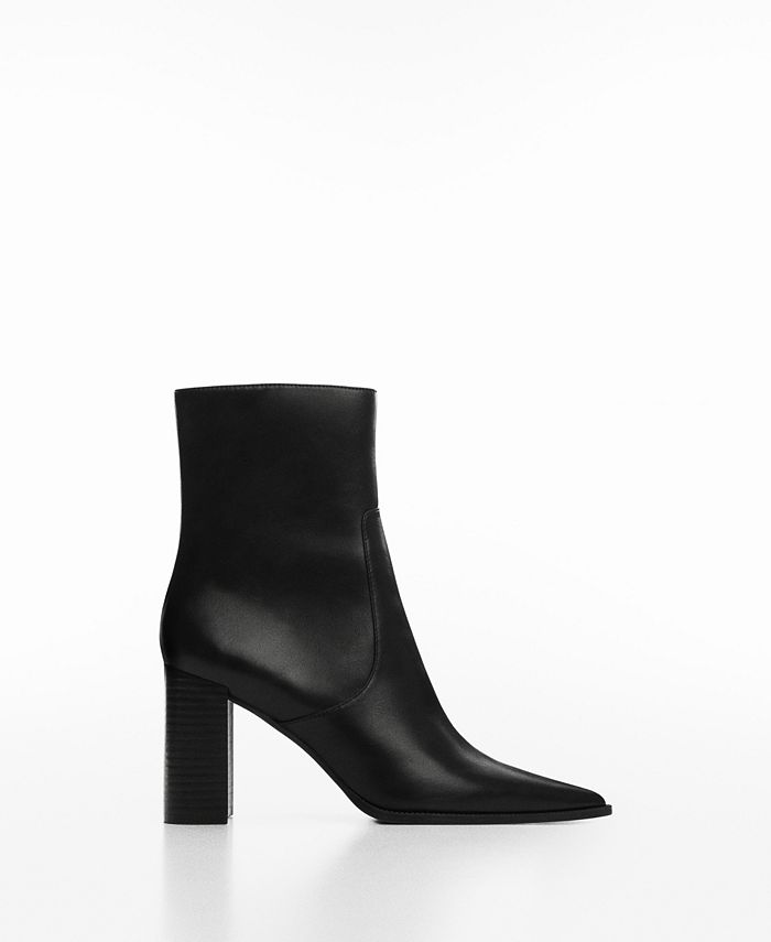 MANGO Women's Pointed Heel Ankle Boots - Macy's