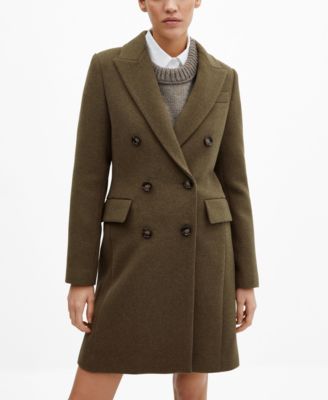 Mango green wool coat best sale