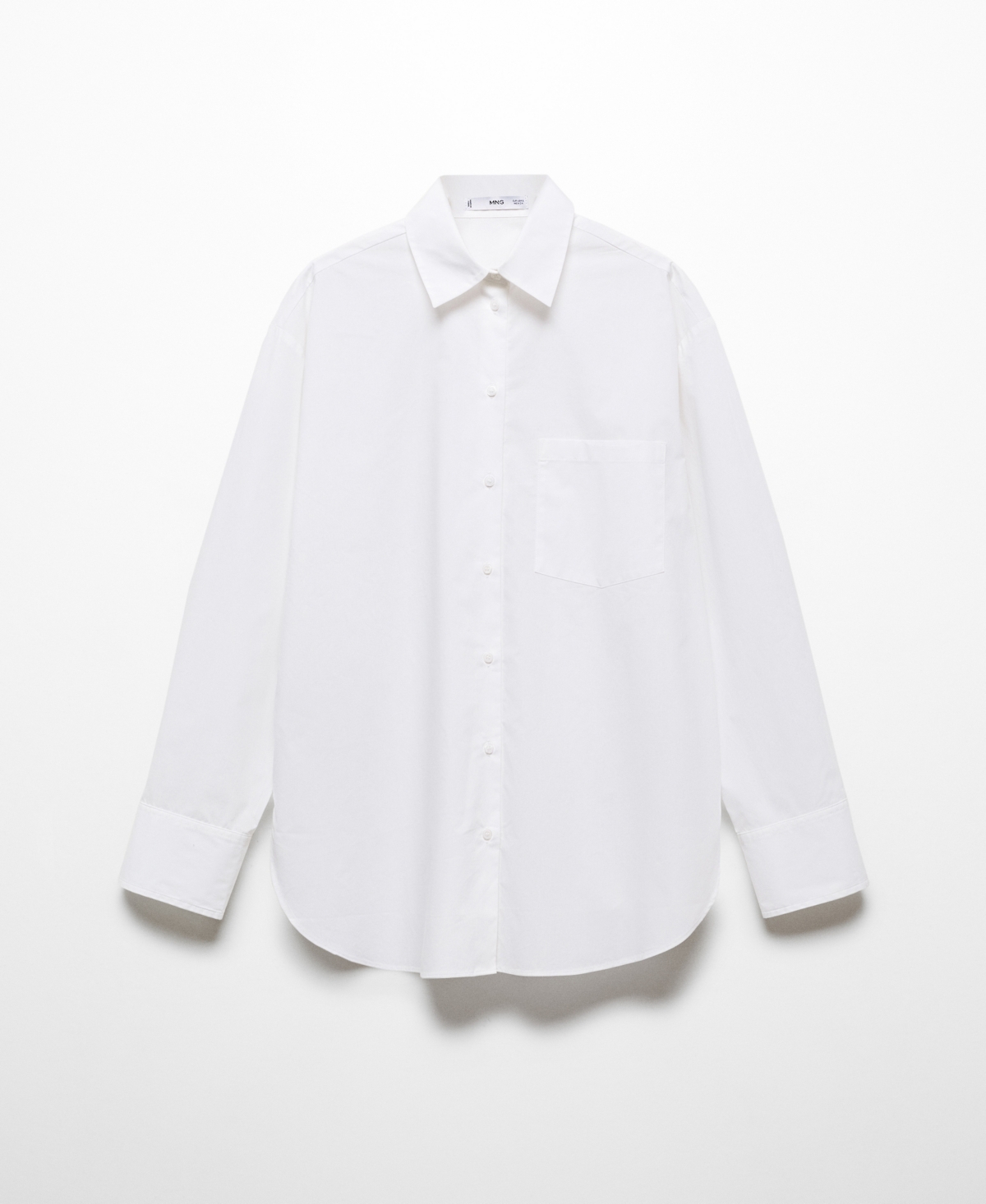 Mango Juanes Oversize Button-up Shirt In White