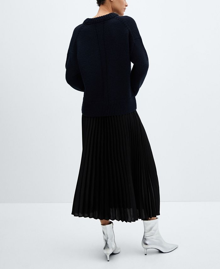 MANGO Women's Pleated Midi Skirt - Macy's