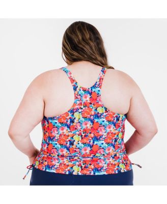 Plus Size Maya Tankini Swim Top With Removable Cups