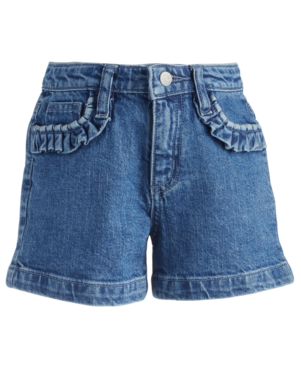 Epic Threads Kids' Little Girls Crocus Ruffled Denim Shorts, Created For Macy's