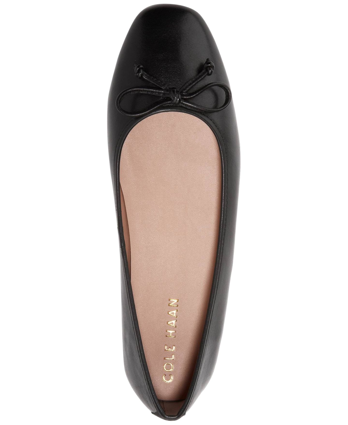 Женские мягкие балетки Cole Haan Yara, цвет: Чёрный кожаный — фото 4